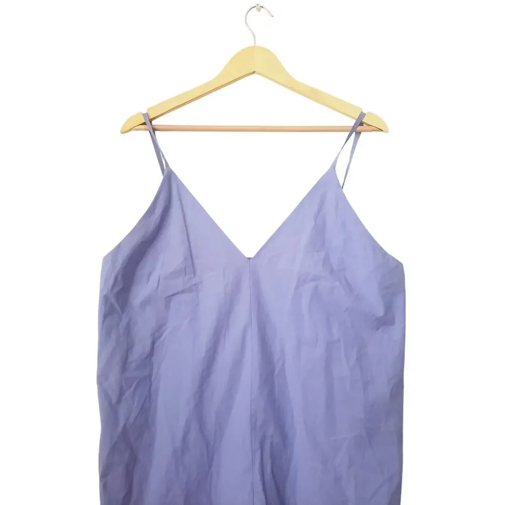 Everlane The Poplin Slip Dress in Cornflower Blue Size 12